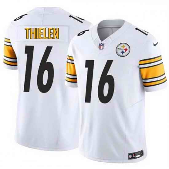 Men Pittsburgh Steelers 16 Adam Thielen White 2025 F U S E  Vapor Limited Stitched Football Jersey