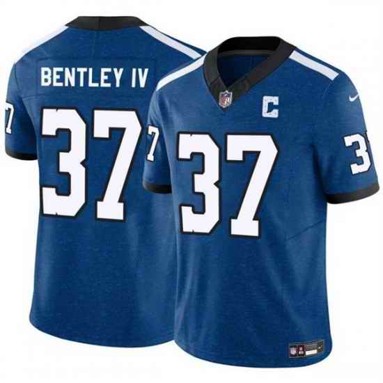 Men Indianapolis Colts 37 Ulysses Bentley IV Blue 2025 F U S E  Throwback Vapor Limited Stitched Football Jersey