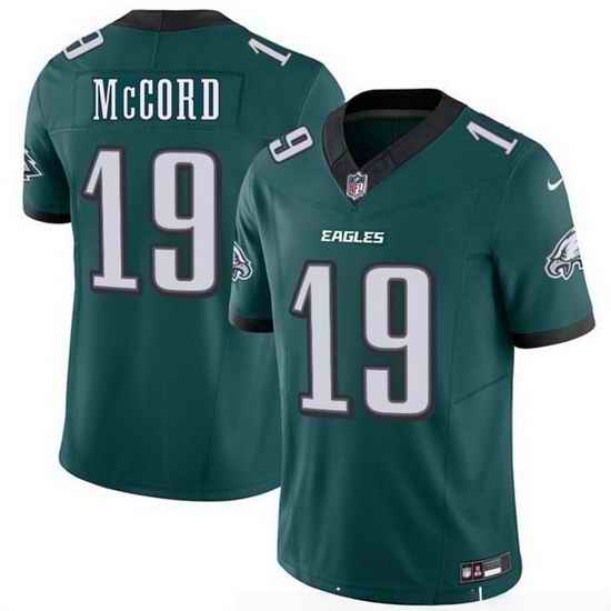 Men Philadelphia Eagles 19 Kyle McCord Green 2025 Draft New F U S E  Vapor Untouchable Limited Stitched Football Jersey