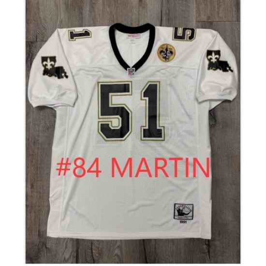 Men Saints #84 Martin White Throwback Jersey