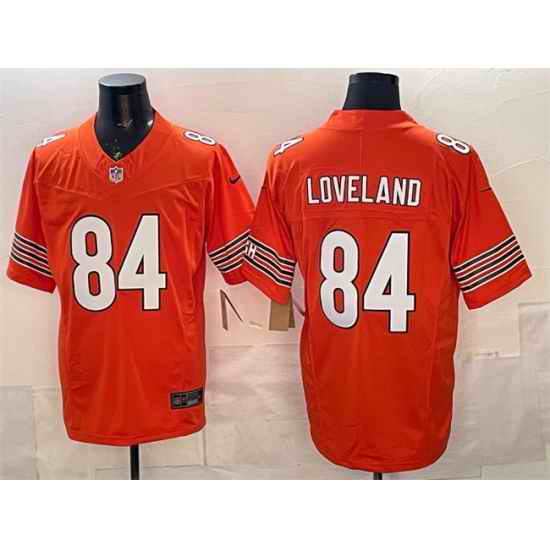Men Chicago Bears 84 Colston Loveland Orange 2025 Draft F U S E  Vapor Untouchable Limited Stitched Football Jersey