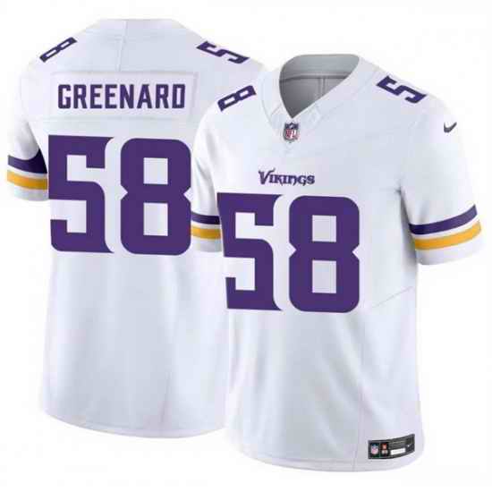Men Minnesota Vikings 58 Jonathan Greenard White 2025 F U S E  Vapor Untouchable Limited Stitched Jersey