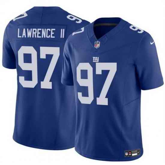Men New York Giants 97 Dexter Lawrence II Blue 2025 F U S E  Vapor Untouchable Limited Stitched Jersey