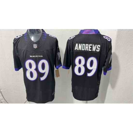Men Baltimore Ravens  89 Mark Andrews Black 2026 F U S E  Vapor Stitched Limited Football Jersey