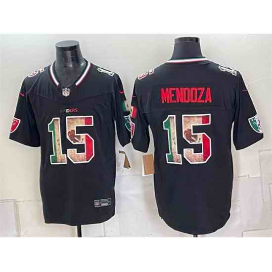 Men Las Vegas Raiders 15 Fernando Mendoza Black F U S E Mexico Vapor Untouchable Limited Stitched Football Jersey