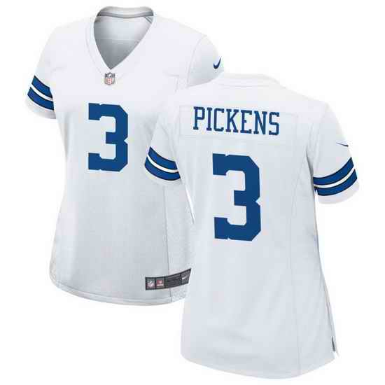 Women Dallas Cowboys 3 George Pickens White vapor Limited jersey