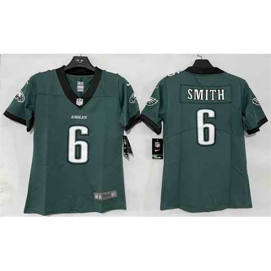 Women Philadelphia Eagles 6 DeVonta Smith Green New Vapor Untouchable Limited Stitched Football Jersey