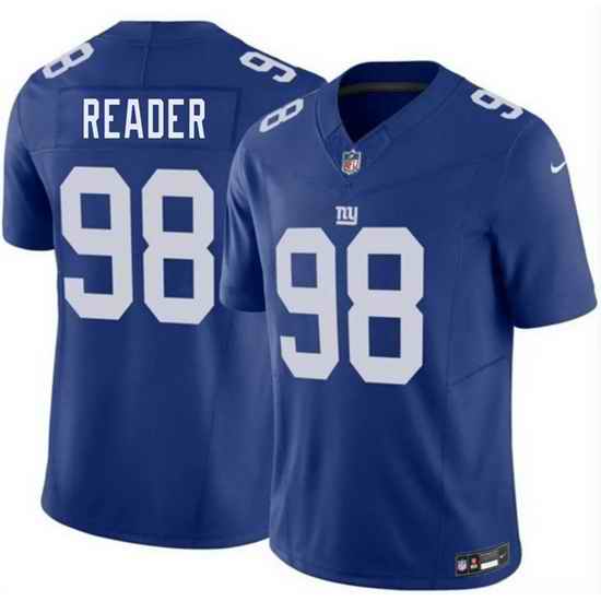 Men New York Giants  98 D J  Reader Blue 2026 F U S E  Vapor Untouchable Limited Stitched Jersey