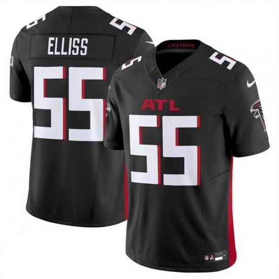 Men Atlanta Falcons 55 Kaden Elliss Black 2025 F U S E  Vapor Untouchable Limited Stitched Football Jersey