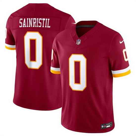 Men Washington Commanders  0 Mike Sainristil Burgundy 2026 F U S E  Vapor Limited Stitched Football Jersey