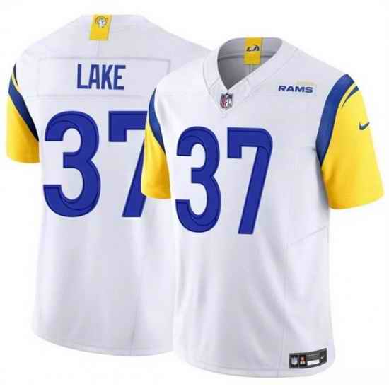 Men Los Angeles Rams 37 Quentin Lake White 2025 F U S E  Vapor Untouchable Stitched Football Jersey