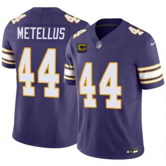 Men Minnesota Vikings 44 Josh Metellus Purple 2026 F U S E 4 Star C Patch Vapor Untouchable Limited Stitched Jersey