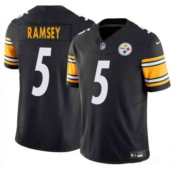 Men Pittsburgh Steelers 5 Jalen Ramsey Black 2025 F U S E  Vapor Untouchable Limited Stitched Jersey