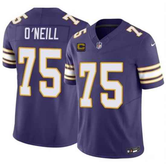 Men Minnesota Vikings 75 Brian O Neill Purple 2026 F U S E 4 Star C Patch Vapor Untouchable Limited Stitched Jersey
