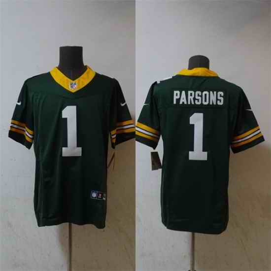 Men Green Bay Packers 1 Micah Parsons Green Vapor 2025 F U S E  Limited Stitched Football Jersey
