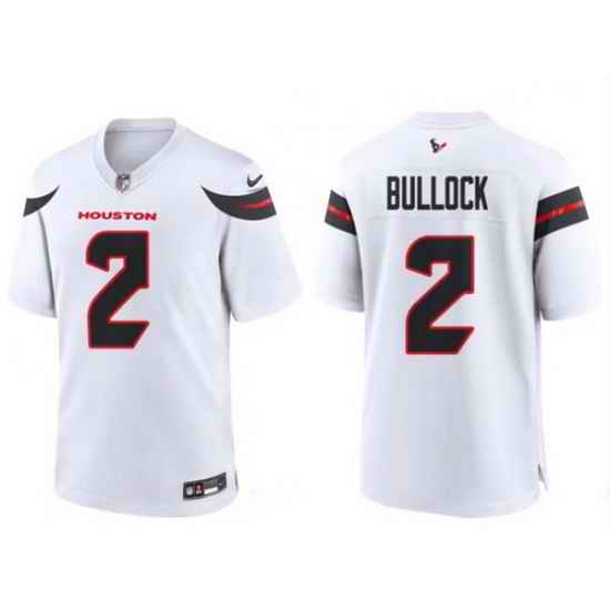 Men Houston Texans Calen Bullock #2 Limited White Stitched Jersey