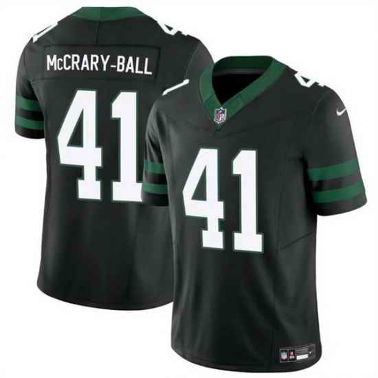 Men New York Jets 41 Marcelino McCrary Ball Black 2025 F U S E  Vapor Untouchable Limited Stitched Jersey