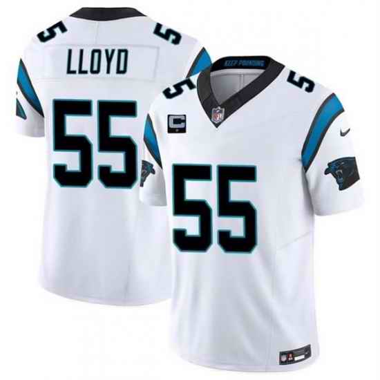 Men Carolina Panthers 55 Devin Lloyd White 2026 F U S E 1 Star C Patch Vapor Limited Stitched Football Jersey