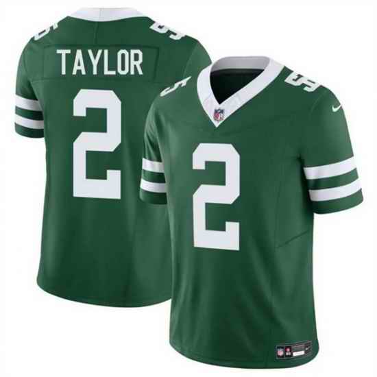 Men New York Jets 2 Tyrod Taylor Green 2024 F U S E  Vapor Untouchable Limited Stitched Jersey