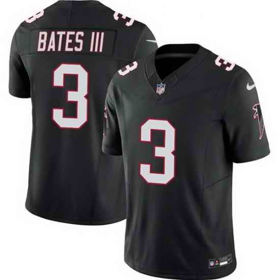 Men Atlanta Falcons 3 Jessie Bates III Black F U S E  Vapor Untouchable Limited Stitched Football Jersey