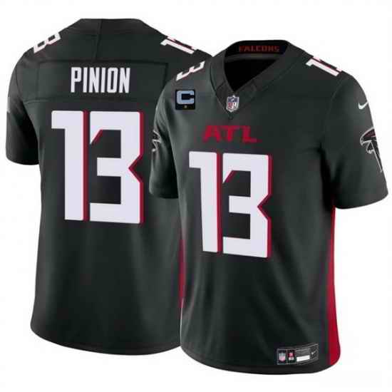 Men Atlanta Falcons 13 Bradley Pinion Black 2025 F U S E With 1 Star C Patch Vapor Untouchable Limited Stitched Football Jersey