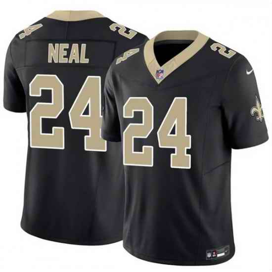 Men New Orleans Saints 24 Devin Neal Black 2025 F U S E Vapor Limited Stitched Football Jersey