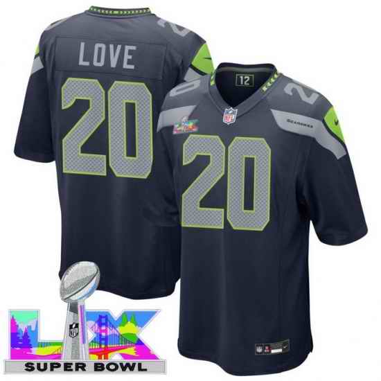 Men Women Youth Seattle Seahawks #20 Julian Love 2025 2026 Super Bowl LX F U S E Stitched NFL Jersey Blue