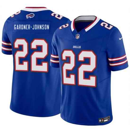 Men Buffalo Bills  22 C J  Gardner Johnson Blue 2026 F U S E  Vapor Untouchable Limited Stitched Football Jersey