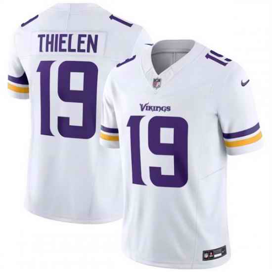 Men Minnesota Vikings 19 Adam Thielen White 2025 F U S E  Vapor Untouchable Limited Stitched Jersey