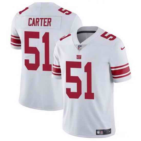 Men New York Giants 51 Abdul Carter White 2025 Vapor Untouchable Limited Stitched Jersey