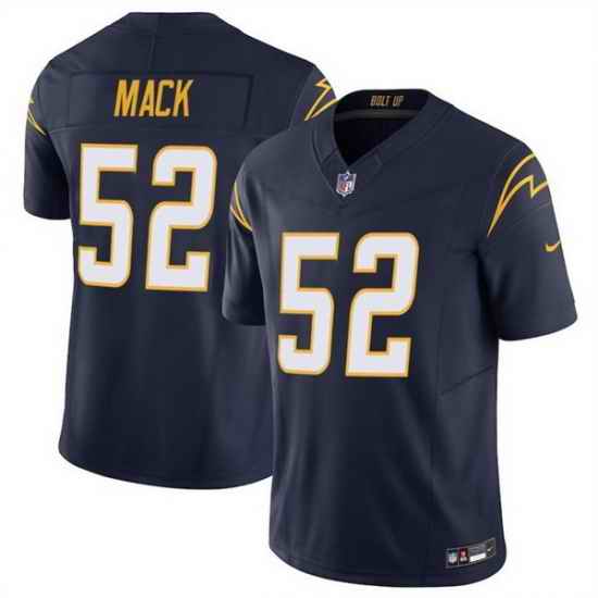Men Los Angeles Chargers 52 Khalil Mack Navy 2025 F U S E Vapor Limited Stitched Football Jersey