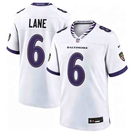 Men Baltimore Ravens 6 Ja'Kobi Lane White 2026 F U S E Vapor Stitched Limited Football Jersey