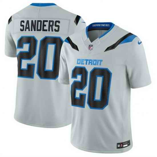 Men Detroit Lions  20 Barry Sanders Silver 2026 F U S E  Rivalries Collection Limited Stitched Football Jersey