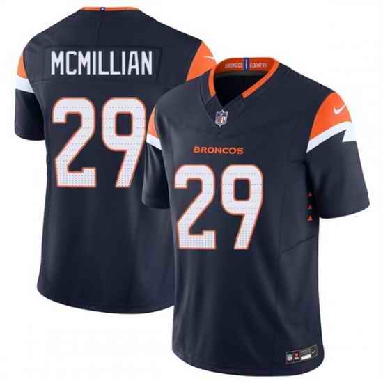 Men Denver Broncos 29 Ja 27Quan McMillan Navy F U S E  Vapor Limited Stitched Football Jersey