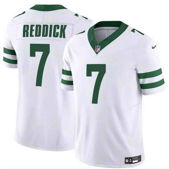 Men New York Jets 7 Haason Reddick White 2024 F U S E Vapor Limited Stitched Jersey