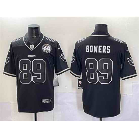 Men Las Vegas Raiders 89 Brock Bowers Black Shadow Vapor Limited Stitched Jersey