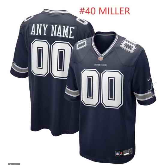 Men Dallas Cowboys MIller #40 Blue Stitched NFL Jersey