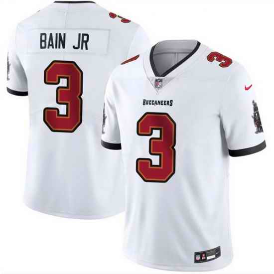 Men Tampa Bay Buccaneers  3 Rueben Bain Jr White 2026 Draft Vapor Limited Stitched Jersey