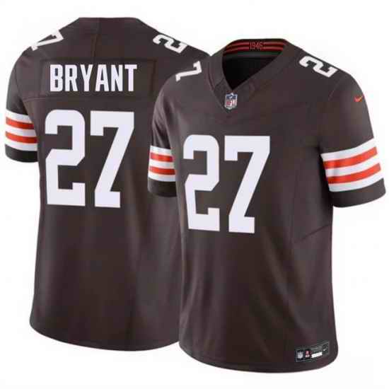 Men Cleveland Browns  27 Myles Bryant Brown 2026 F U S E  Vapor Limited Stitched Football Jersey