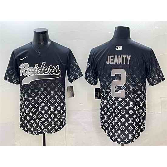 Men Las Vegas Raiders 2 Ashton Jeanty Black Limited Stitched Baseball Jersey