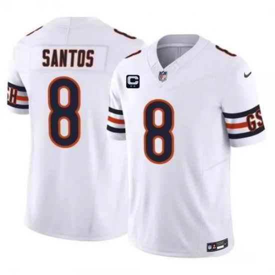 Men Chicago Bears 8 Cairo Santos White 2026 F U S E 2 Star C Patch Vapor Untouchable Limited Stitched Football Jersey