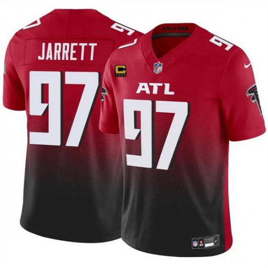Men Atlanta Falcons 97 Grady Jarrett Red Black 2024 F U S E With 4 Star C Patch Vapor Untouchable Limited Stitched Football Jersey