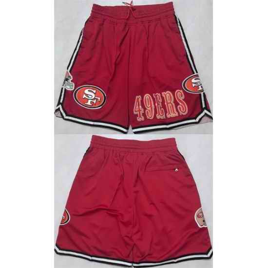 Men San Francisco 49ers Red Shorts