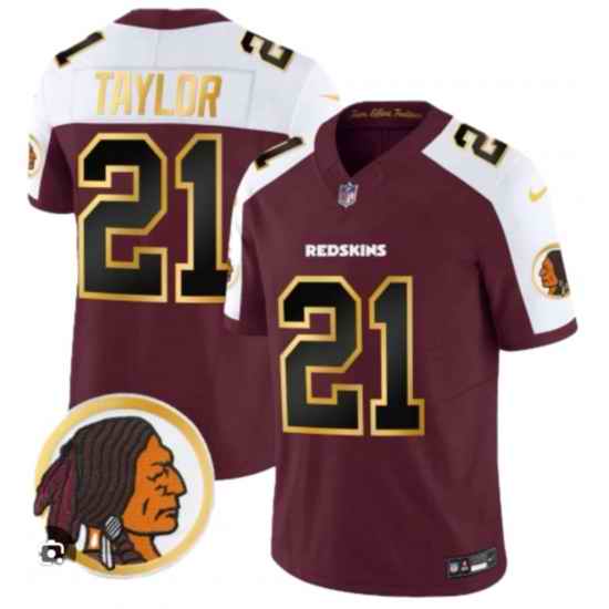 Men Nike Sean Taylor #21 Washington Redskins White Red Jersey