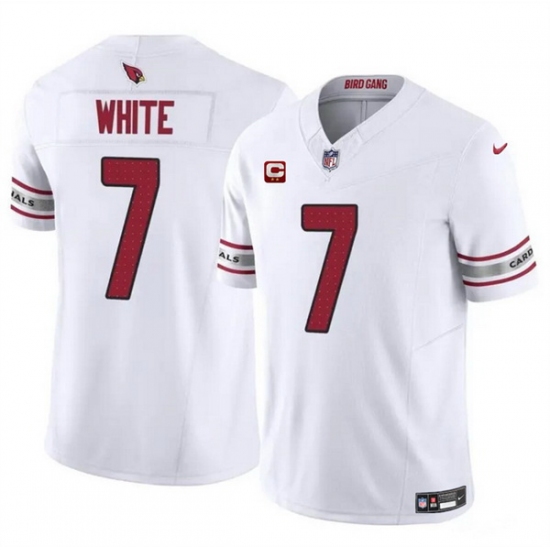 Men Arizona Cardinals 7 Kyzir White White 2024 F U S E  With 2 Star C Patch Vapor Untouchable Limited Stitched Football Jersey