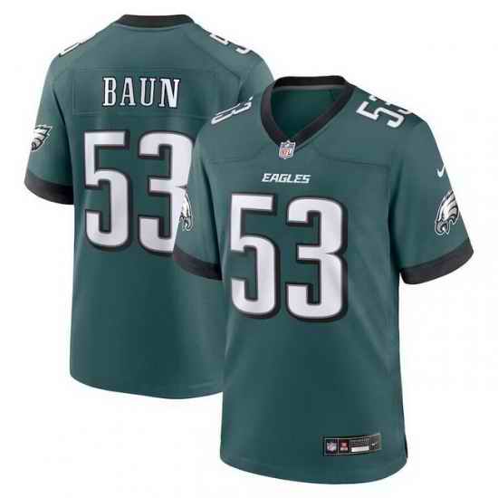 Men Philadelphia Eagles 53 Zack Baun Green Vapor Limited Jersey