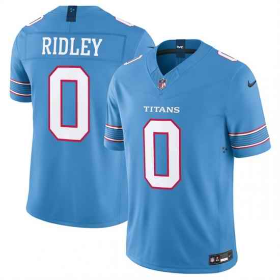 Men Tennessee Titans  0 Calvin Ridley Light Blue 2026 F U S E  Vapor Limited Stitched Football Jersey