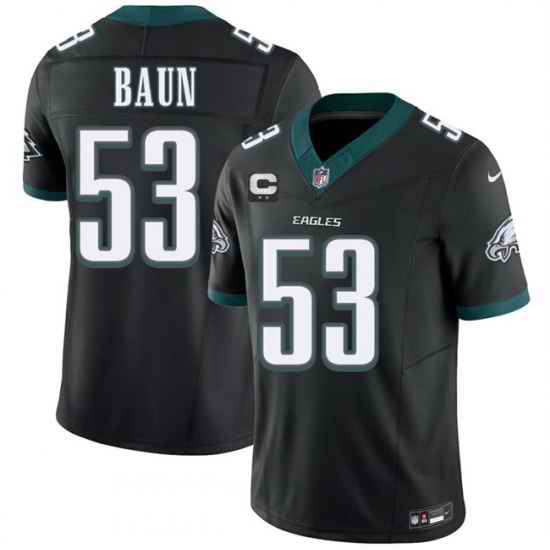 Men Philadelphia Eagles 53 Jaelan Phillips Black 2026 F U S E 2 Star C Patch Vapor Untouchable Limited Throwback Stitched Football Jersey