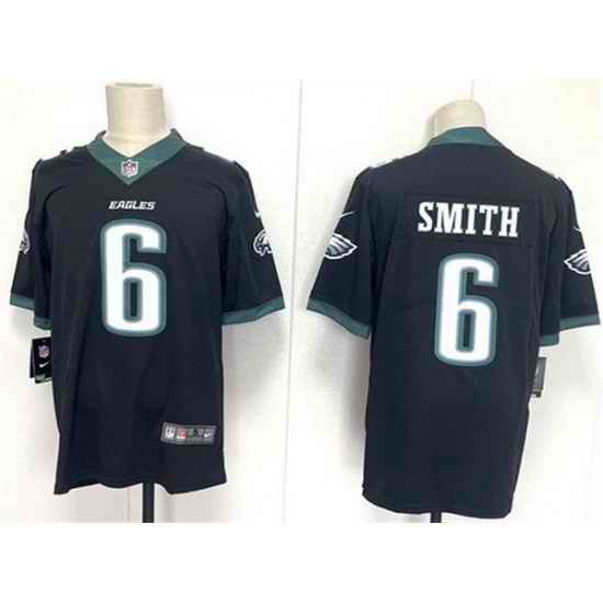 Men Philadelphia Eagles 6 DeVonta Smith Black 2024 New Vapor Untouchable Limited Stitched Football Jersey