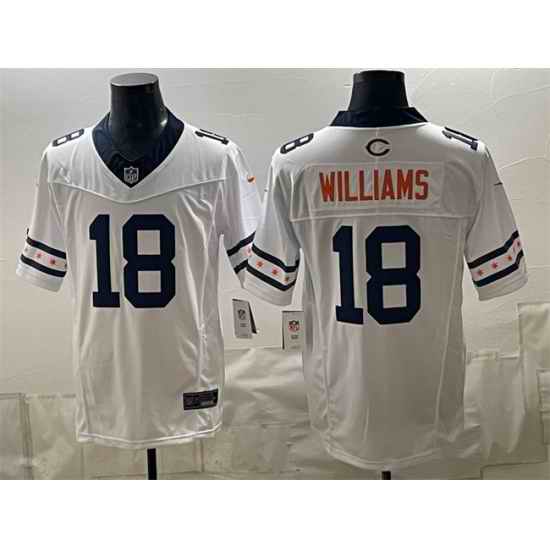 Men Chicago Bears 18 Caleb Williams White 2026 F U S E Limited Stitched Football Jersey
